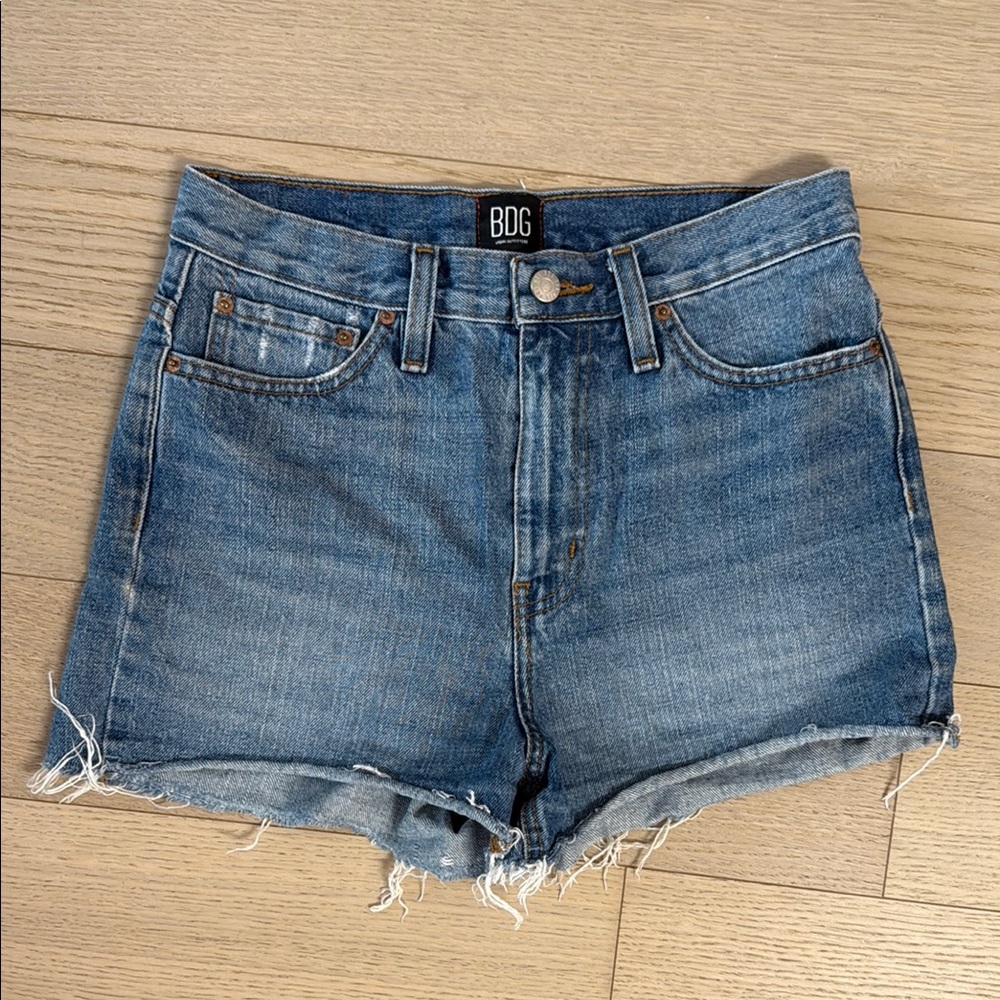 BDG Blue Jean Shorts Distressed Cut-Off Style